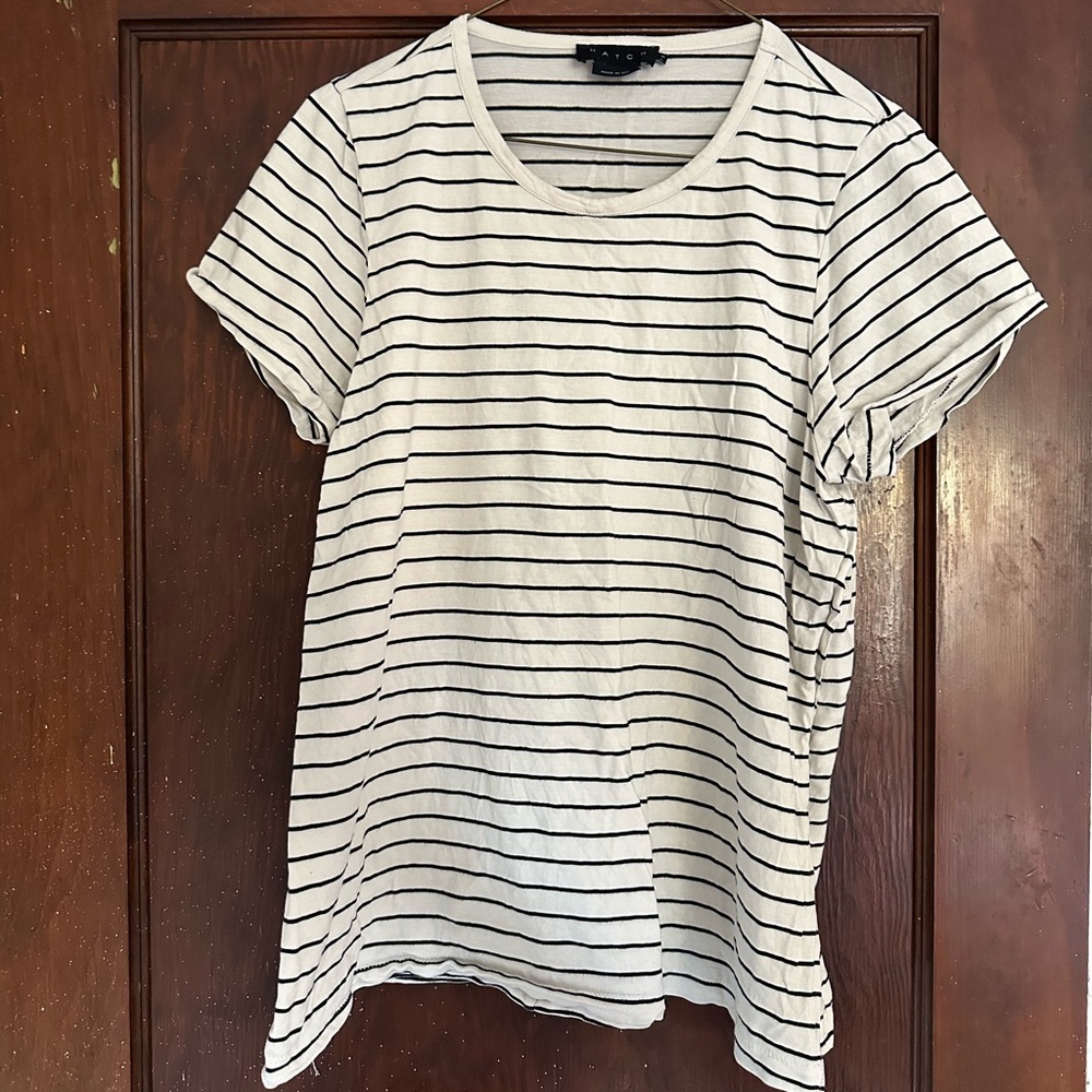 Hatch b&w striped nursing tee